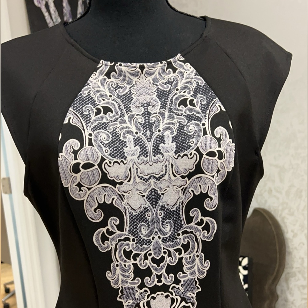 Donna Morgan Lace Black & White Dress - Picture 3 of 8